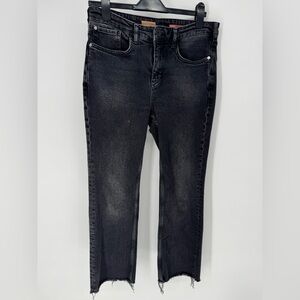 Pilcro and the Letterpress charcoal, black high-waist Boot Cut Jeans size 30